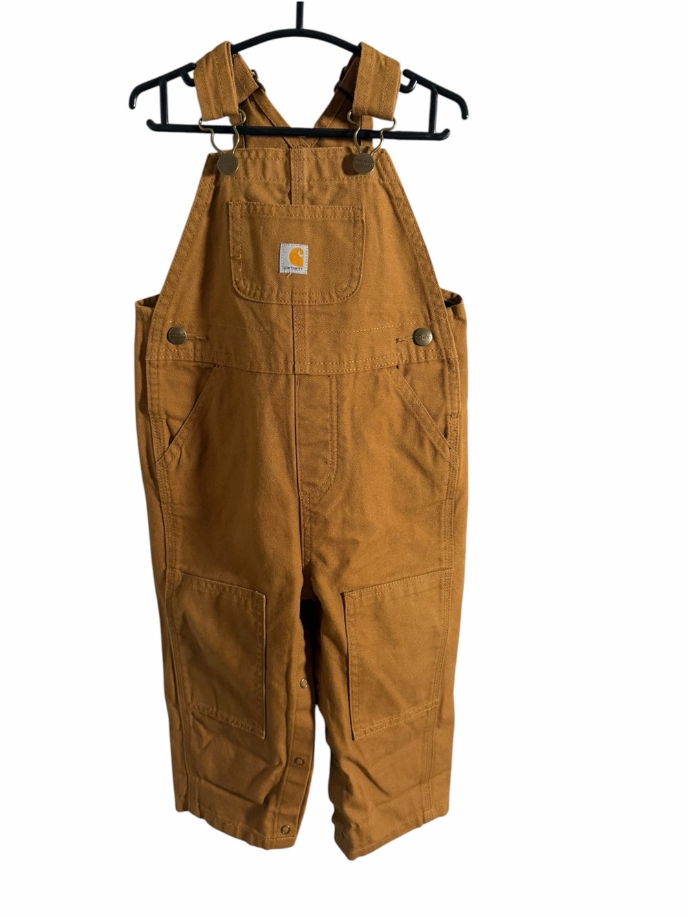 Carhartt Kids Brown Duck Canvas Overalls Unisex 3T